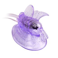 Стимулятор клитора с вакуумным массажем и вибрирующей бабочкой - 