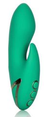 Зеленый вибромассажер-кролик Sierra Sensation - 15 см. - 