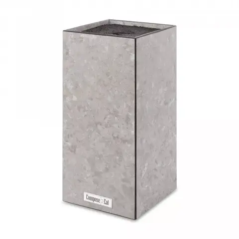 Подставка для кухонных ножей 11х11х24см ComposeEat Elegance белый мрамор