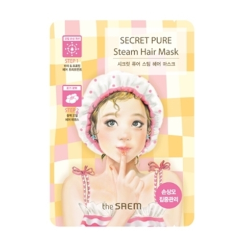 The Saem Secret Pure Маска паровая для поврежденных волос Secret Pure Steam Hair Mask 15 г*5 г