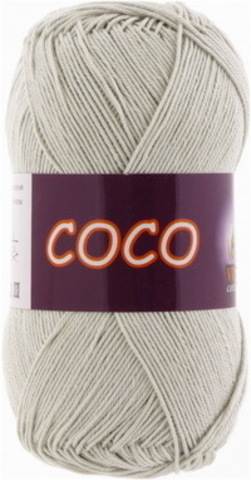 Пряжа Coco (Vita cotton) 3887 Светло-серый