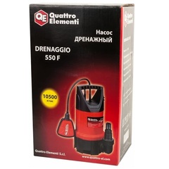 Дренажный насос QUATTRO ELEMENTI Drenaggio 550 F (550 Вт, 10500 л/ч, для грязной, 7 м, 4,75кг) (770-711)