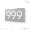 Номер на дверь 999, табличка на дверь для офиса, квартиры, кабинета, аудитории, склада, серая 120х70 мм, Айдентика Технолоджи