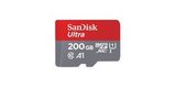 MicroSDXC 200GB SanDisk Class 10 Ultra (SD адаптер) UHS-I 100 MB/s вид спереди