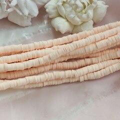 Каучук персиковый, бусины 6 мм, 1 нить, 089-6-072