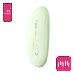 Зеленый вибромассажер в трусики Magic Motion Nyx - 8,8 см. - 
