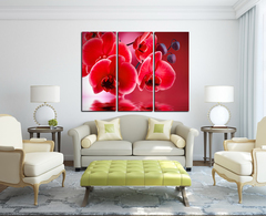 Модульная картина "Красные орхидеи"