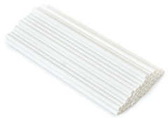 Трубочки бумажные Белые 19,5см 10 шт.