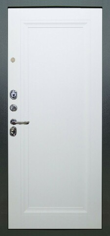 Теплая дверь входная Аргус Люкс 3К 2П Скиф/Анастасия-1, 2 замка, 1,8 мм металл, (шоколад горький+вайт) #3