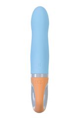 Голубой силиконовый вибратор Bluebell - 18,5 см. - 
