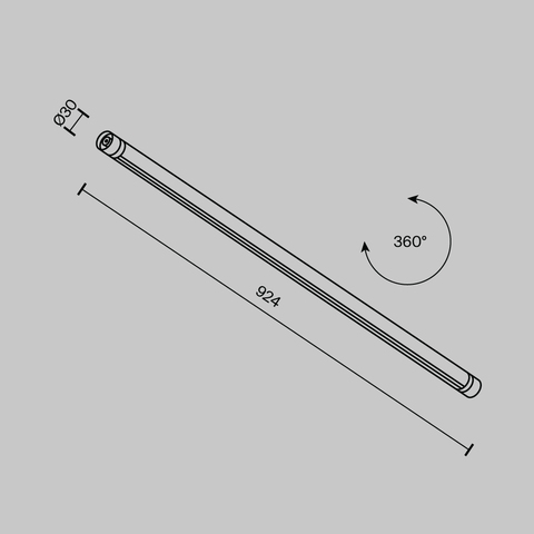 Шинопровод накладной/подвесной Maytoni Accessories for system shelf CA012-TRX-900-B