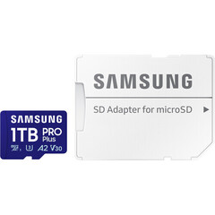 Карта памяти Samsung 1TB PRO Plus UHS-I microSDXC 180MB/s + SD Adapter A2 U3 V30