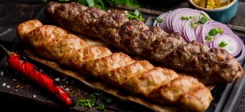 Люля-кебаб из говядины с грибами