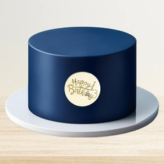 Украшение круглое «Happy Birthday со свечкой» золото, акрил 1 шт.