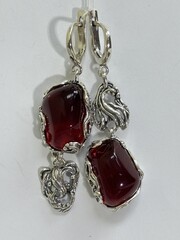 Алансон (серьги из серебра)