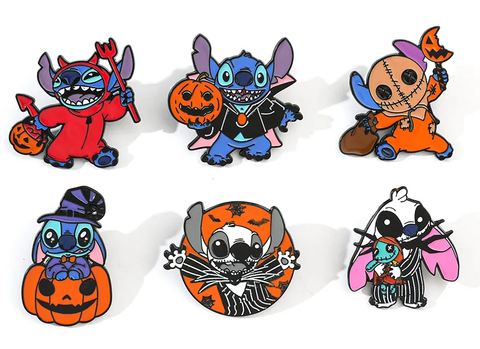 Лило и Стич значок металлический