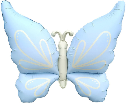К Фигура, Бабочка нежная, Сатин, Голубой, 37''/94 см, 1 шт.