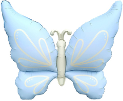 К Фигура, Бабочка нежная, Сатин, Голубой, 37''/94 см, 1 шт.