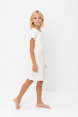 сорочка  для девочки  К 1180/24/сердечки на сахаре