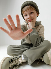 брюки  для мальчика  КР 400889/хаки 6206 к642