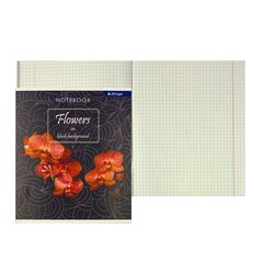 
          Тетрадь 36 л., А5, клетка, Alingar "Цветы ", скрепка, второй блок 60г/м2, мелованный картон (стандарт), 4 дизайна в пленке т/у