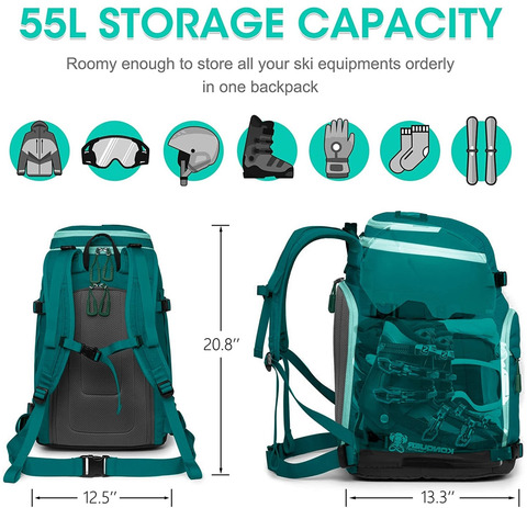 Картинка рюкзак для ботинок Nevo Rhino 9066-SY Green - 7