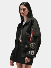 Бомбер Alpha Industries CWU 36/P Relaxed Patched Black (Черные)