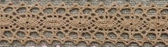 Кружево хлопковое/Тесьма вязаная 19.01.047, ш. 1,9-2 см, св.коричневый