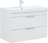 Aquanet 342092 Тумба с раковиной Ирис new 90 подвесная 2 ящ. цв. белый глянец (342092)