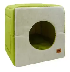 ЗооЭкспресс дом куб-трансформер «Эколен» №1 зеленый 42*42*40 см