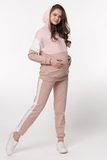 Спортивный костюм для беременных и кормящих 15886 беж-розовый