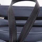 Сумка Саломея 203 гладкий серо-голубой + черный