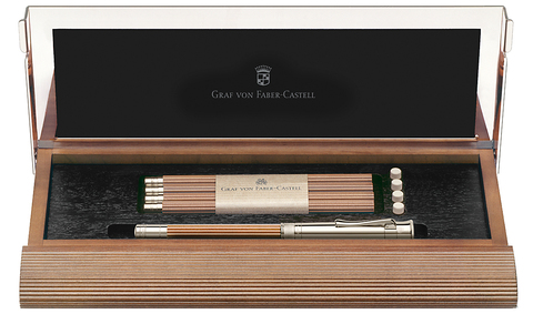 Подарочный настольный набор Graf von Faber-Castell Perfect Pencil с запасными карандашами коричневый (118517)