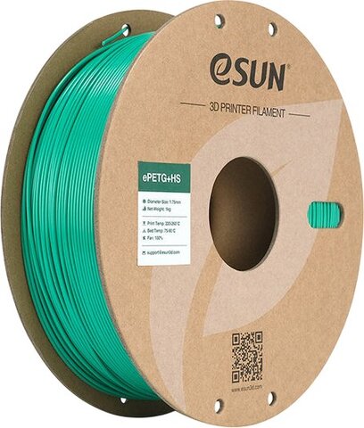 Пластик для 3D-печати eSUN PETG+HS, 1.75 мм, 1 кг, зелёный, PETG+HS175G1P1