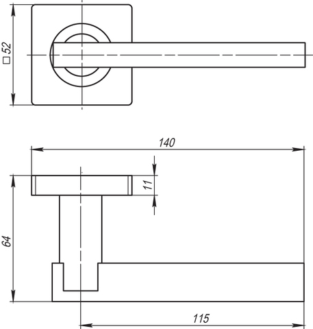 Ручка раздельная ORBIS SQ004-21CP-8 хром