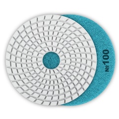ЗУБР 125 мм, №100, мокрое шлифование, алмазный гибкий шлифовальный круг АГШК, Профессионал (29867-100)
