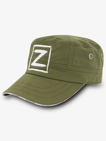 Солдатская кепка «Zа Русь!» тёмно-зелёного цвета / Распродажа