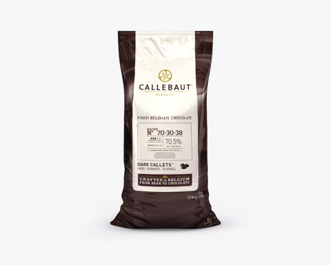 Горький черный бельгийский шоколад 70,4% Callebaut, 10 кг