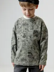 лонгслив  для мальчика  КР 302273/хаки 6206 Н016 к590