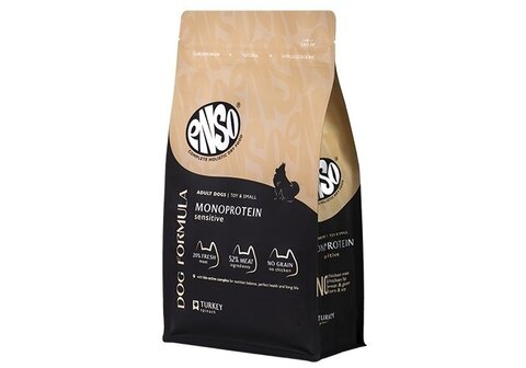 ENSO DF Monoprotein сухой корм для взрослых мелк/мини собак белая индейка/шпинат 400 гр