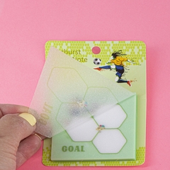 
          Прозрачные стикеры для заметок с клеевым краем, Alingar, 73 х 73 мм, 50 л., покрытие starlight touch, "GOAL", салатовый, водонеприниц., европодвес