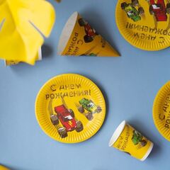 Тарелки Тачки Монстры Трак, 18 см, 6 шт.