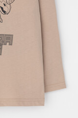 пижама  для мальчика  К 1600/темно-бежевый,клетка