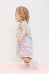 сарафан  для девочки  КР 5861/лепесток орхидеи,ромашки к451
