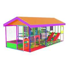 Детский уличный игровой лабиринт с крышей «Веселый маршрут» 9,84×4,92×3,5 м