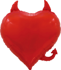 К Фигура, Сердце, Чертенок, Красный, 30''/76 см, 1 шт.