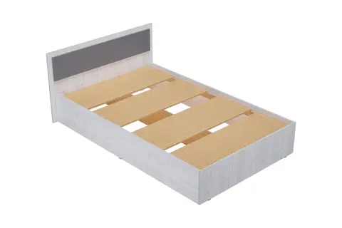 Фиеста кровать 1,2м дуб крафт белый + графит (изголовье кровати) / Проложки 1,2