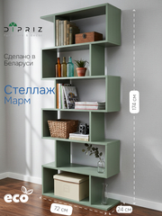 Стеллаж 72х24х174, Марм, напольный, зеленый