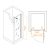 RGW 020810307-24c Душевая дверь  70*195 RGW PA-103-B Чёрный/Матовое/6 мм (Хим)