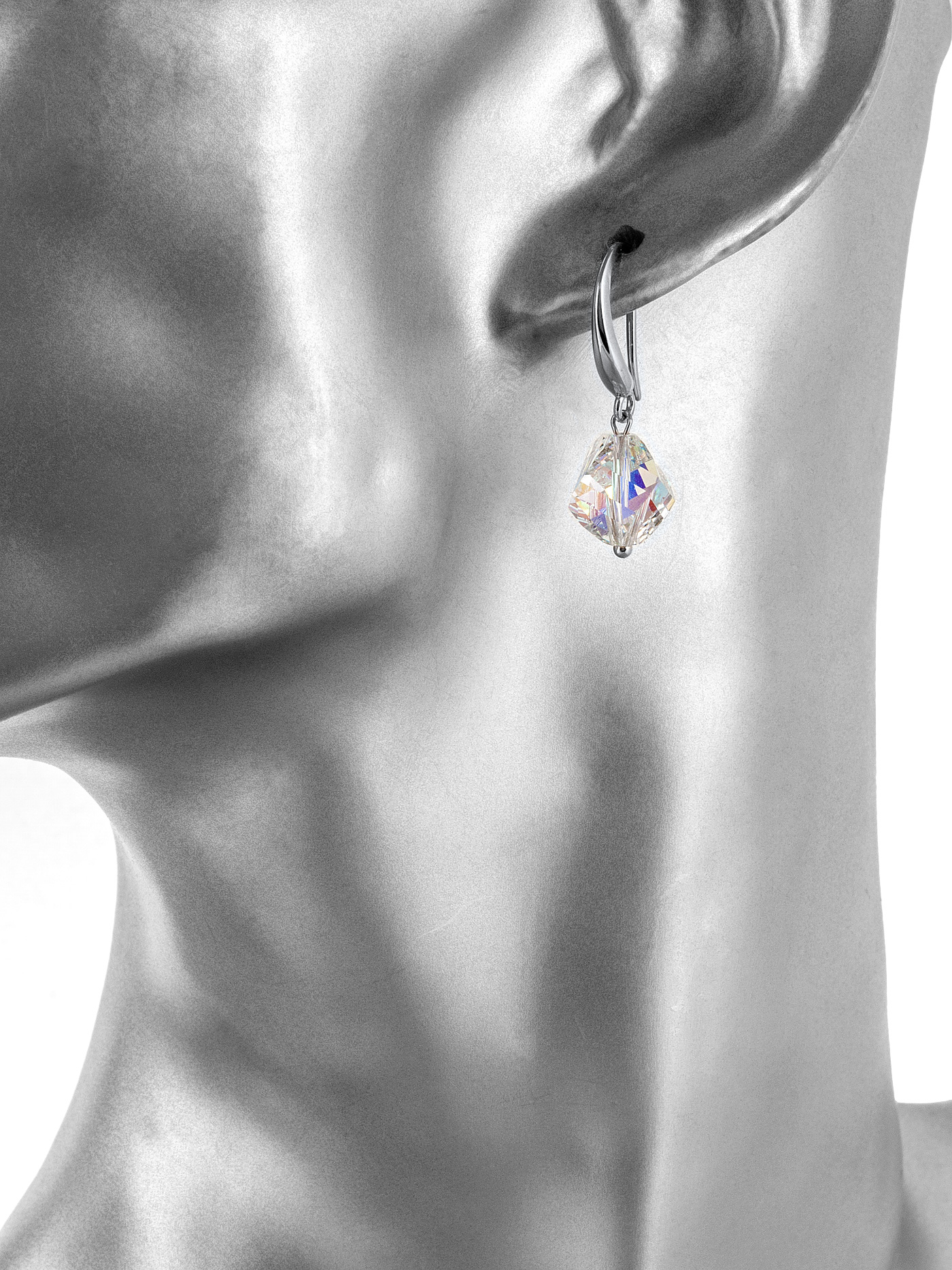 Серебряные серьги с Swarovski